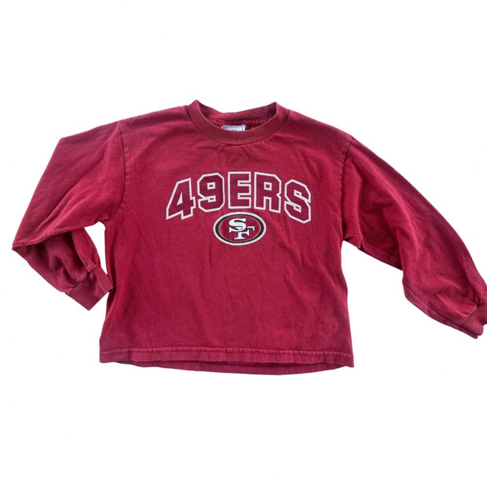 Kids San Francisco 49ers Long Sleeve Shirt NFL Licensed – Red – Youth S/M